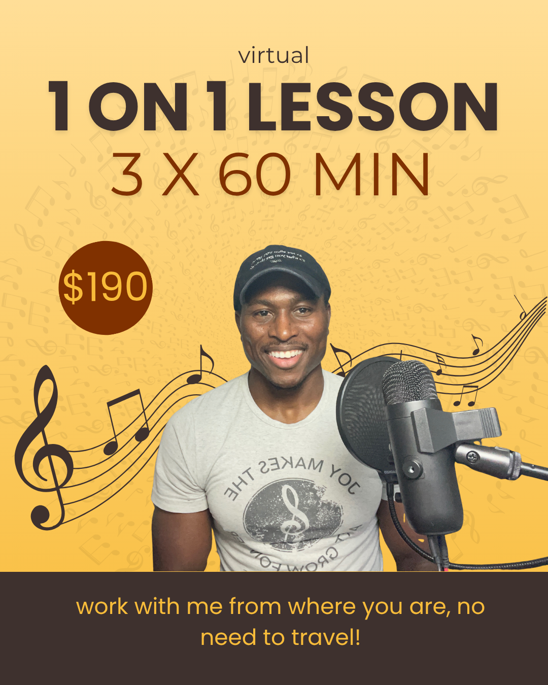 Package Deal: Get 3 of my 60 Minute Lessons